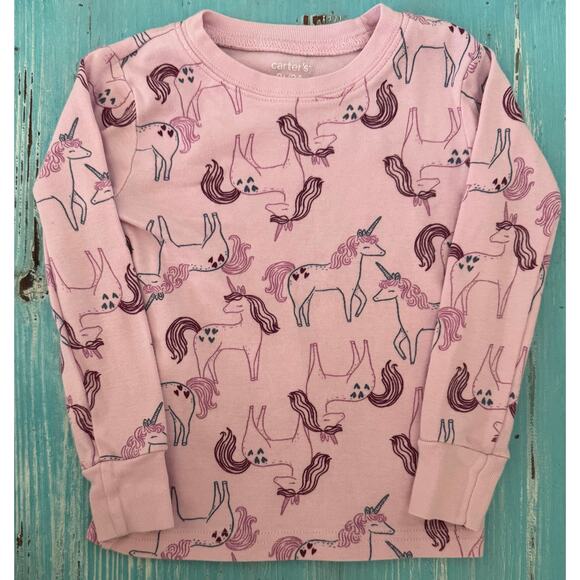Carter’s Unicorn Long Sleeve Pajama Set Size 2T - Picture 2 of 4